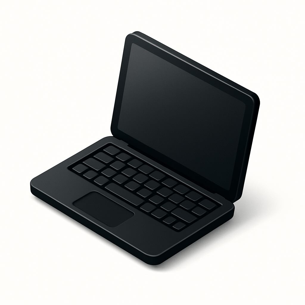 Laptop computer representing web development work